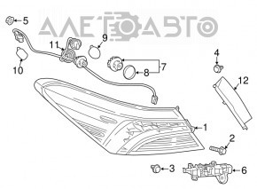 Suportul pentru bara spate, stopul din dreapta Toyota Camry v70 18- nou OEM original