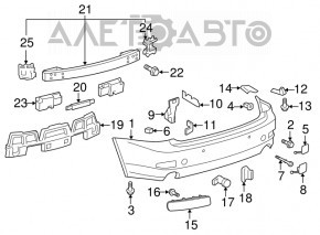 Suportul pentru bara spate dreapta interna Lexus IS250 IS350 06-13 nou OEM original