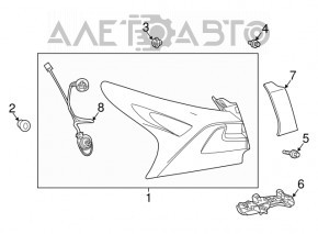 Suport bara spate, interior stânga Lexus NX200t NX300 NX300h 15-21 nou original OEM