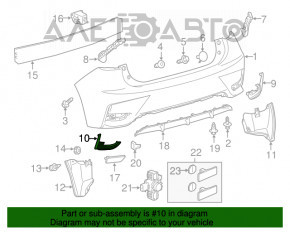 Rama reflectorului spate stânga pentru Lexus CT200h 14-17