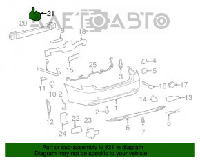 Suportul pentru bara spate stânga Lexus LS460 LS600h 07-09 pre-restilizare.