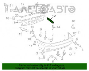 Крепление заднего бампера внешнее правое Lexus RX300 RX330 RX350 RX400h 04-09