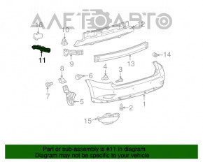 Suportul pentru bara spate dreapta exterioră pentru Lexus RX350 RX450h 10-15, nou, original OEM.