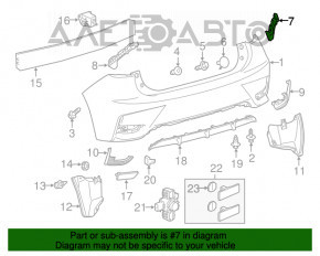 Крепление заднего бампера правое Lexus CT200h 11-17