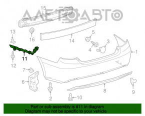 Suportul pentru bara spate dreapta Toyota Camry v55 15-17 SUA nou TW aftermarket.