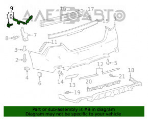 Крепление заднего бампера левое Toyota Camry v70 18-24