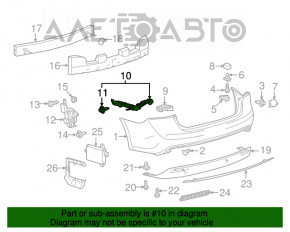 Крепление заднего бампера левое Toyota Avalon 13-18