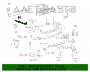 Suportul pentru bara spate stânga exterioră Lexus Hs250h 10-12