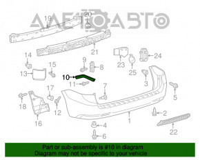 Крепление заднего бампера левое Toyota Sienna 11-20 новый OEM оригинал