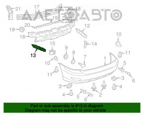 Suportul pentru bara spate stânga exterioră Lexus RX300 RX330 RX350 RX400h 04-09 nou OEM original