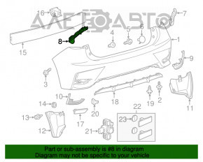 Крепление заднего бампера левое Lexus CT200h 11-17 OEM