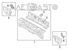 Panoul din spate al Mitsubishi Outlander 14-21, format din 2 piese.