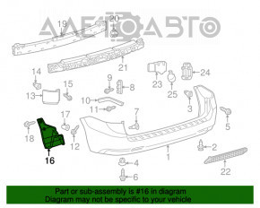 Подкрыльник заднего бампера правый Toyota Sienna 11-20