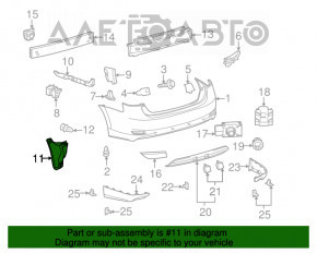 Aripa spate dreapta inferioara din plastic pentru Lexus Hs250h 10-12