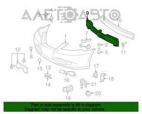 Абсорбер переднего бампера Lexus ES350 07-09 прижат