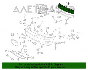 Absorbantul de bara fata pentru Lexus RX300 RX330 RX350 04-09