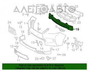 Absorbantul de bara fata pentru Lexus RX350 RX450h 13-15 restilizat F-sport