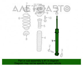 Amortizor spate dreapta Honda CRV 17-19 AWD cu suport