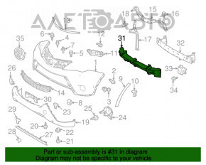 Absorbantul de bara fata pentru Toyota Rav4 13-15 pre-restilizare