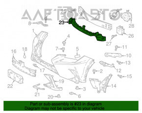 Absorbantul de bara fata pentru Lexus NX300 NX300h 18-21 Base, nou, original OEM