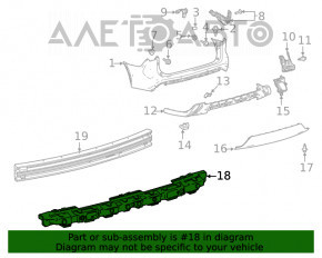 Amortizorul de bara spate Toyota Highlander 20-