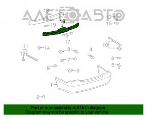 Absorbantul de bara spate pentru Toyota Camry v30