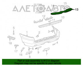 Absorbantul de bara spate pentru Lexus GX470 03-09