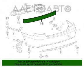 Absorbantul de bara spate Toyota Camry v55 15-17 SUA nou OEM original