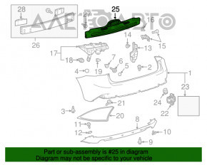 Absorbantul de bara spate pentru Lexus IS 14-20