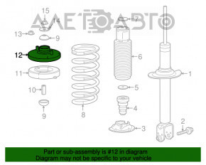 Опора амортизатора задняя левая Honda Accord 13-17