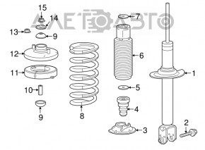 Опора амортизатора задняя левая Honda Accord 13-17