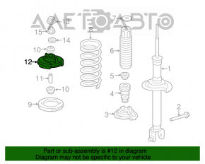 Опора амортизатора задняя правая Honda Clarity 18-21 usa