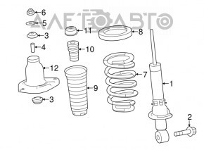 Опора амортизатора задняя правая Acura MDX 14-20