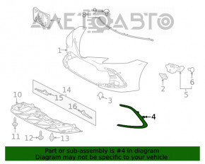 Молдинг переднего бампера правый Toyota Camry v70 21-24 LE\XLE