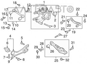 Axa spate dreapta Hyundai Santa FE Sport 17-18 rest AWD nou original OEM