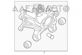 Цапфа задняя правая Hyundai Sonata 15-19