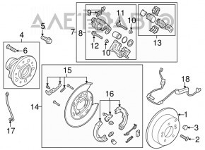 Rulment roată spate stânga Hyundai Tucson 16-20 awd