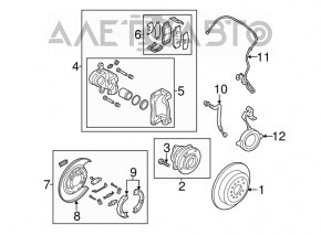 Rulment roată spate stânga Kia Sorento 10-15 FWD nou aftermarket GSP