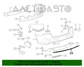 Moldura bara spate Toyota Avalon 13-18 este utilă cromată