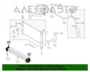 Jaluzele deflectorului radiatorului goale Subaru Impreza 17- GK