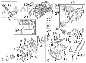 Colector de admisie partea de jos Jeep Grand Cherokee WK2 11-21 3.6