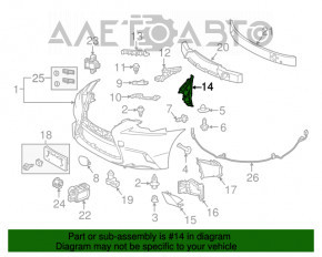 Grila de aer dreapta pentru bara de protectie Lexus IS 14-16, noua, originala