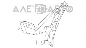 Conducta de aerisire a bara fata stanga pentru Lexus NX300 18-21 F-sport, nou, original OEM