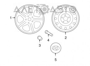 Запасное колесо докатка Hyundai Santa FE Sport 13-18 R17 165/90