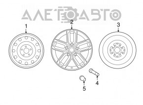 Roată de 16 inch pentru Kia Optima 11-15, tip 2