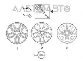 Roată de 16 inch pentru Kia Optima 11-15 hibrid