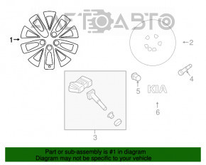 Set de jante R17 4 bucăți pentru Kia Optima 11-15, cu o ușoară bordură