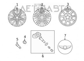 Piuliță roată d21 M12x1.5 Hyundai Tucson 16-20