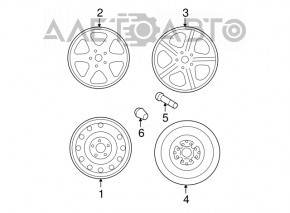 Piuliță roată d21 M12x1.5 Hyundai Elantra UD 11-16 tip 1 sub jantă