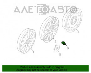 Гайка колесная d21 M12x1.5 Kia Sorento 10-15 новый OEM оригинал